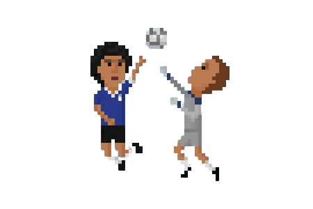 Pixel art inspirado en Maradona